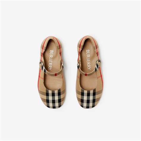 burberry mary janes|Check Mary Jane Flats in Archive beige .